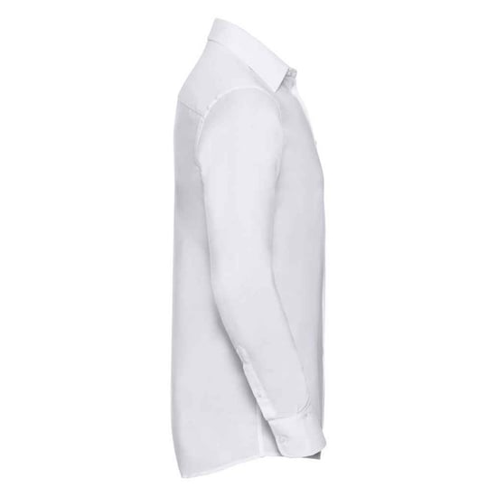Russell Collection Heren Oxford Getailleerd Formeel Overhemd Met Lange Mouwen (Wit) - Image 3