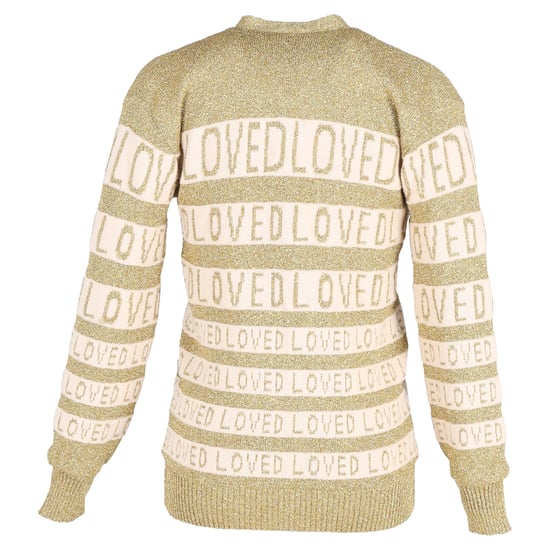 Gucci Loved Oversized Lurex Cardigan in Gouden Wol - Image 3