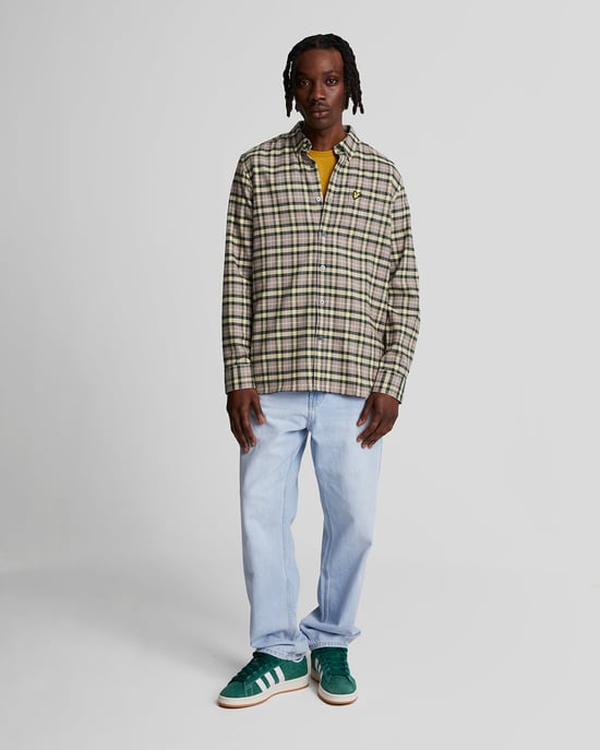 Lyle & Scott geruit flanel Argyle blauwgroen shirt met lange mouwen - Image 2