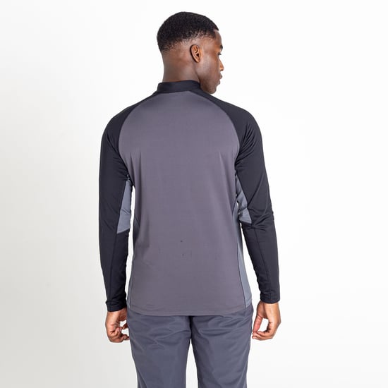 Dare 2B Mens Fuser Core Stretch Half Zip Thermal Top (Ebony Grey)