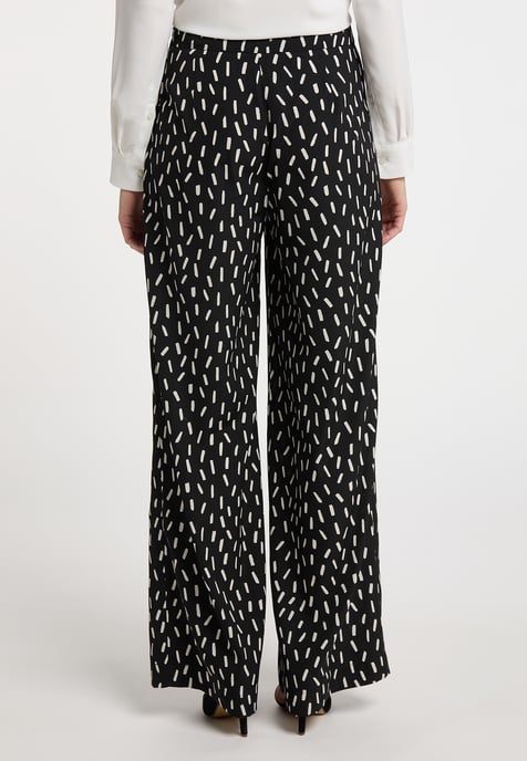 Dreimaster Stof broek Dames zwart en wit - Image 4