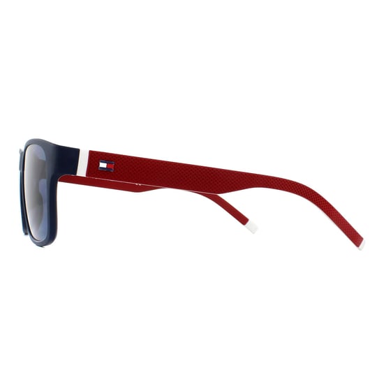 Tommy Hilfiger Rectangle Mens Black Red White Blue Avio Sunglasses
