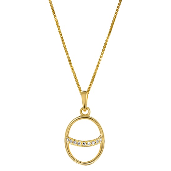 Orphelia 'Amaliada' Women's 925 Sterling Silver Pendant with Chain - Gold ZH-7572
