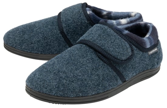 Velcro Slippers voor Mannen | Dunlop | Geheugenfoam | Orthopedisch | Makkelijk Sluiten | Huis Slaapkamer Binnen - Marineblauw - Image 1
