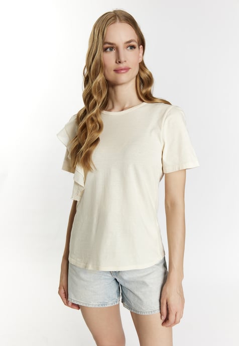 Dreimaster T-shirt Dames wolwit - Image 3