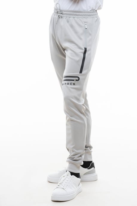 D-Rock Mens Joggers with D-Rock Logo Side Zipper Pocket Ribbed Cuff