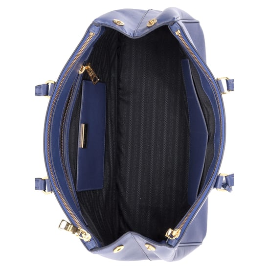 Prada Large Galleria Hand Bag in Blue Saffiano Leather - Image 5