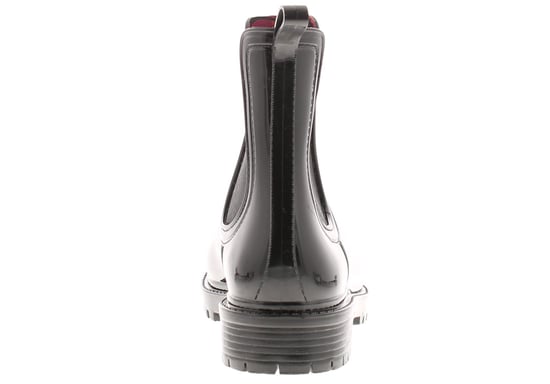 Platino Womens Ankle Wellies Splash Slip On black