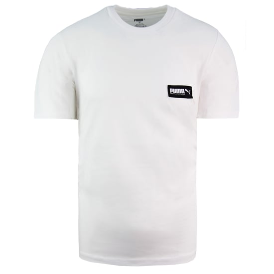 Puma Relaxed Fit Logo Tee Short Sleeve Crew Neck Mens White T-Shirt 582687 02