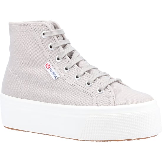 Superga 2708 HI Top Cotton Dameslaarzen Grijs Colomba/Wit Avorio - Image 1
