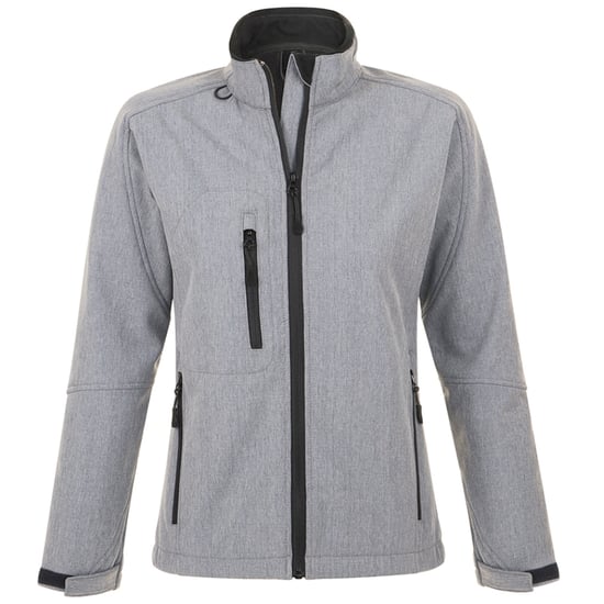 SOLS Womens/Ladies Roxy Soft Shell Jacket (Breathable, Windproof And Water Resistant) (Grey Marl)