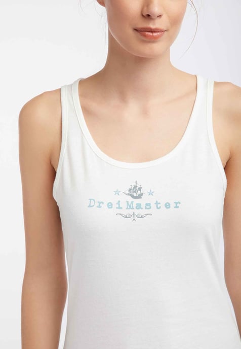 Dreimaster Top Dames wolwit - Image 5