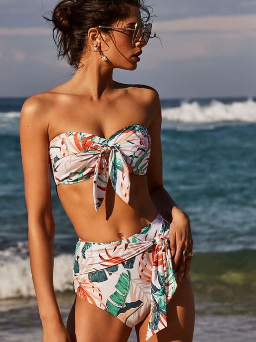 Vintage Bloom Strapless Bandeau