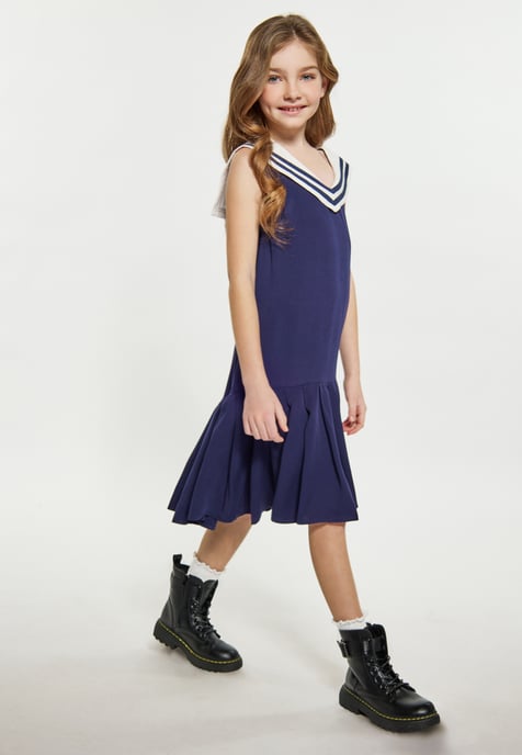 Dreimaster Jurk meisjes (kinderen) marine - Image 3