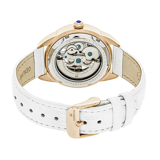 Empress Godiva Automatic MOP Leather-Band Watch