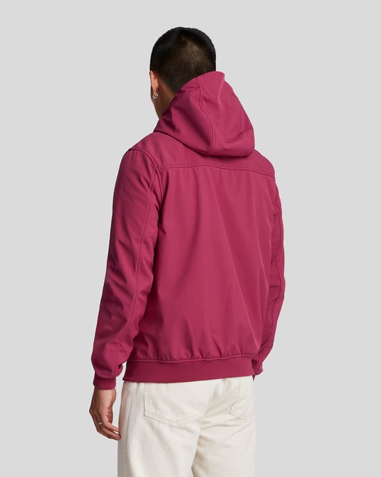 Rijk bordeauxrood softshelljack met fleece aan de achterkant van Lyle & Scott - Image 3