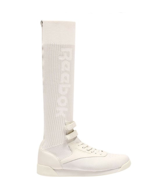 Reebok Classic Freestyle Hi Ultraknit Womens Trainers Slip On Shoes White BS8666