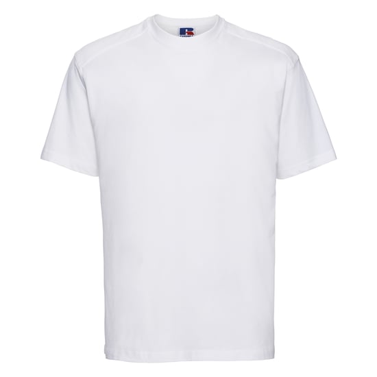 Russell Europa Heren Werkkleding Korte Mouwen Katoenen T-Shirt (Wit) - Image 1