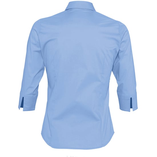 SOLS Womens/Ladies Effect 3/4 Sleeve Fitted Work Shirt (Bright Sky)