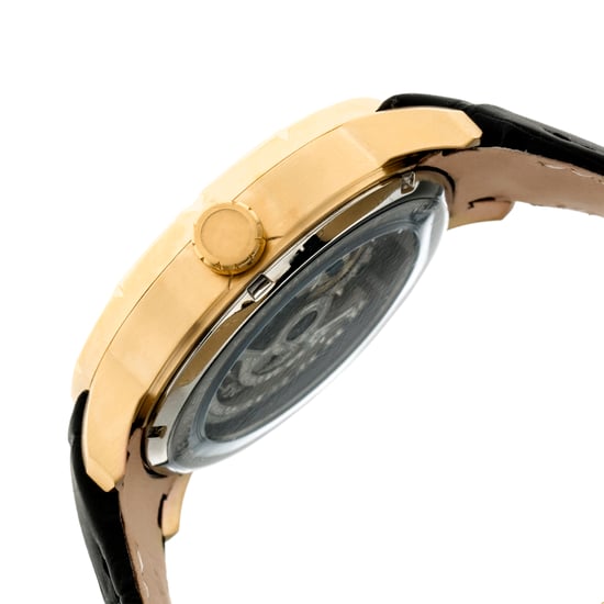 Heritor Automatische Ryder Skeleton Lederen Band Horloge - Image 3