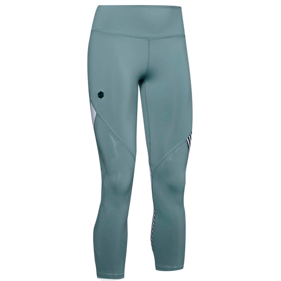 Under Armour Womens Rush Embossed Shine Crop Leggings Tight 1351717 396