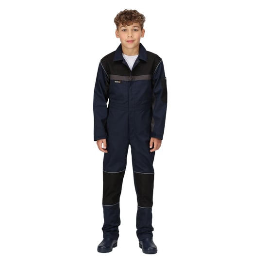 Regatta Kinder/Kinder jumpsuit met contrasterende bandplooi (Marine / Zwart) - Image 3