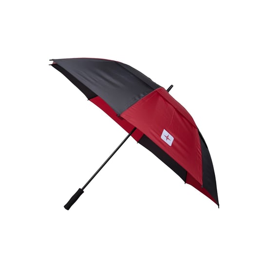 Mountain Warehouse Gestreepte Golfparaplu (Zwart/Rood) - Image 1