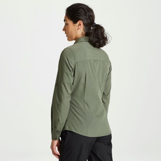 Craghoppers Womens/Ladies Expert Kiwi Long-Sleeved Shirt (Cedar Green)