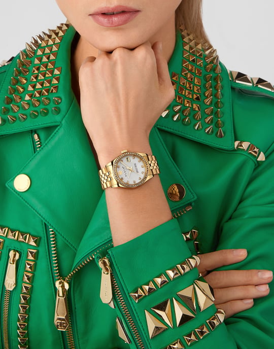 Philipp Plein Date Superlative Dames Horloge Goudkleurig PWYAA0323 - Image 3