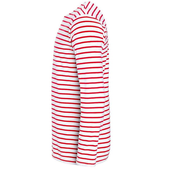 SOLS Heren Marine Gestreept T-shirt met Lange Mouwen (Wit/rood) - Image 3
