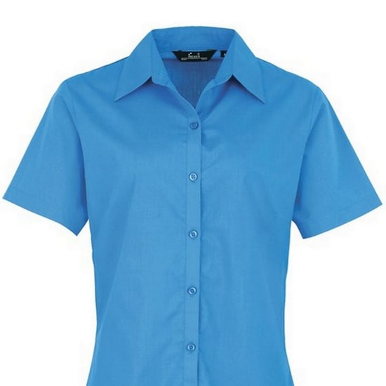 Premier Popeline blouse met korte mouwen / Gewoon werkoverhemd (Saffier) - Image 2