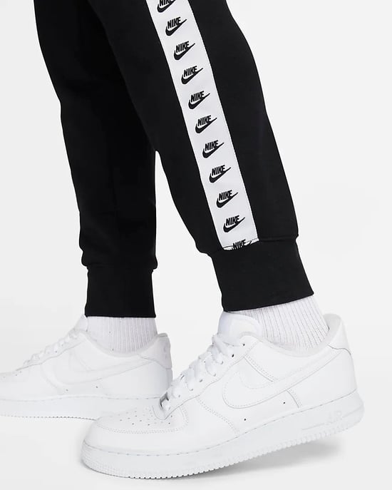Nike Sportswear Sport Essential Men's Fleece Hooded Tracksuit Black/White