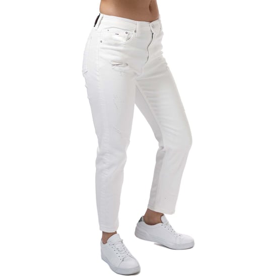 Tommy Hilfiger-jeans met tabard-logo voor dames, wit - Image 1
