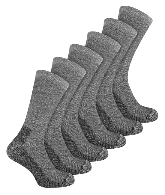Sock Snob - 6 Paar Heren Wolrijke Wandelsokken | Winter Ademende Wol Sokken - Zwart - Image 1