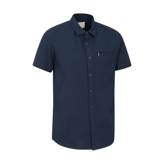 Mountain Warehouse Heren Kokosnoot Slub Overhemd met Korte Mouwen (Donkerblauw) - Image 6
