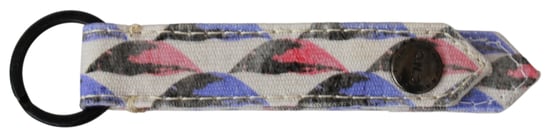 Costume National White Ring Branded Textile Men's Keychain - Image 3