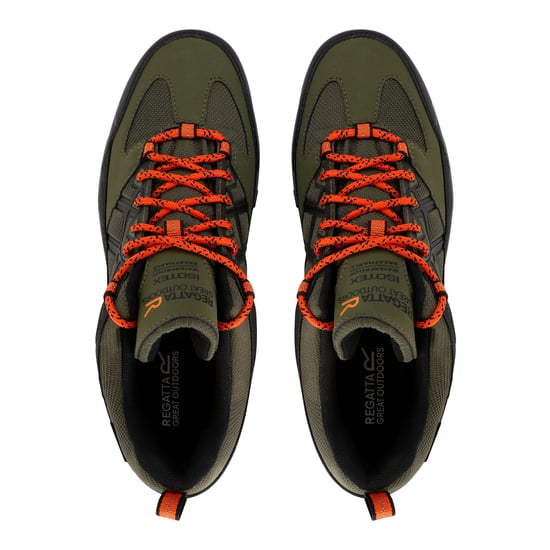 Regatta Mens Samaris III Low Walking Shoes (Cypress Green/Blaze Orange)