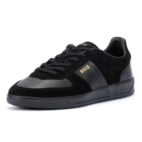 Boss Brandon zwart suède/leren herentrainers - Image 3