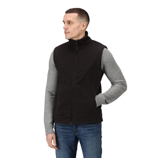 Regatta Mens 210 Microfleece Bodywarmer / Gilet (Black)