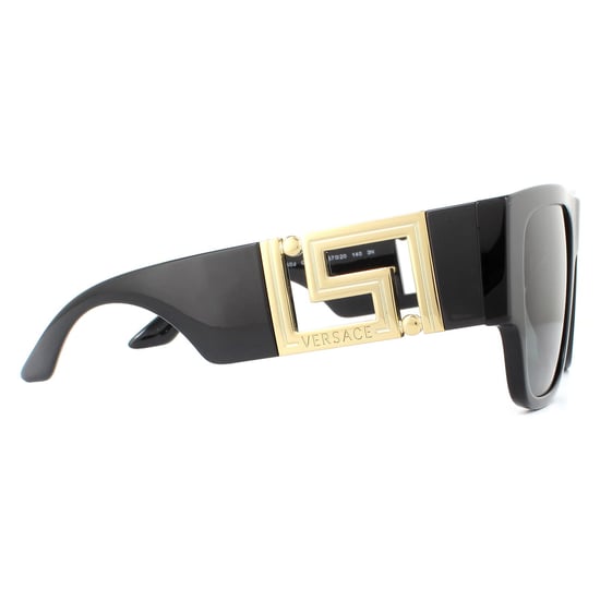 Versace Rechthoekige Heren Zwart Donkergrijze Zonnebril - Image 4