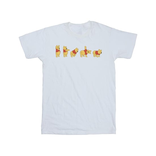 Disney Mens Winnie The Pooh Stretching T-Shirt (White)