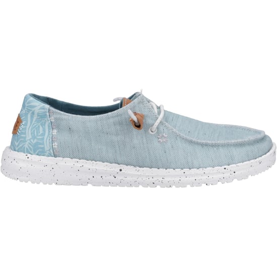 HEYDUDE Wendy Heathered Slub Tropical Dames Blauwe Instappers - Image 5