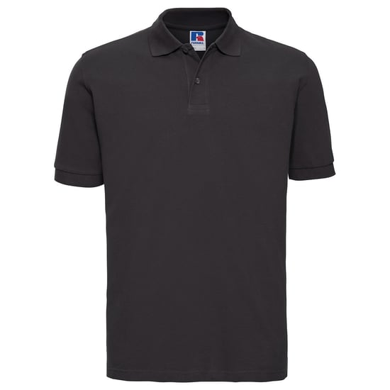 Russell Heren Klassiek Piqué Katoenen Polo Shirt (Zwart) - Image 1