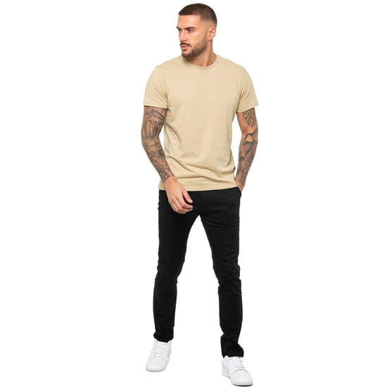 Enzo | Mens Crew Neck T-Shirt - Stone
