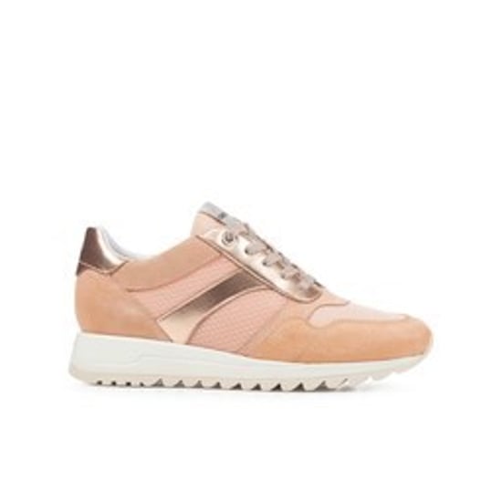 Geox Tabelya Leren Dames Perzikkleurige Sneakers - Image 5
