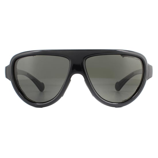 Moncler Zonnebril ML0089 01D Glanzende Zwarte Rook Gepolariseerd - Image 1