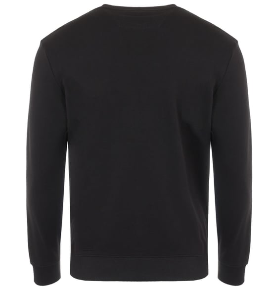 HUGO Logo Patch Duurzame Crew Neck Sweater - Zwart - Image 2