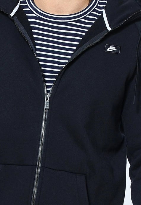 Nike moderne hoodie met rits in zwart - Image 4