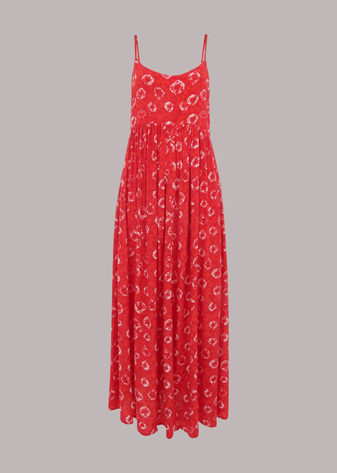 Tie Dye Floral Carmen Dress