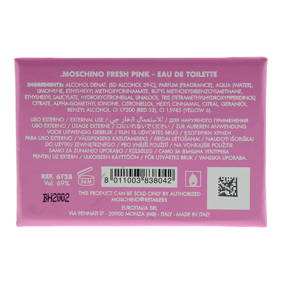 Moschino Fresh Couture Pink Eau de Toilette 30ml Spray - Image 4